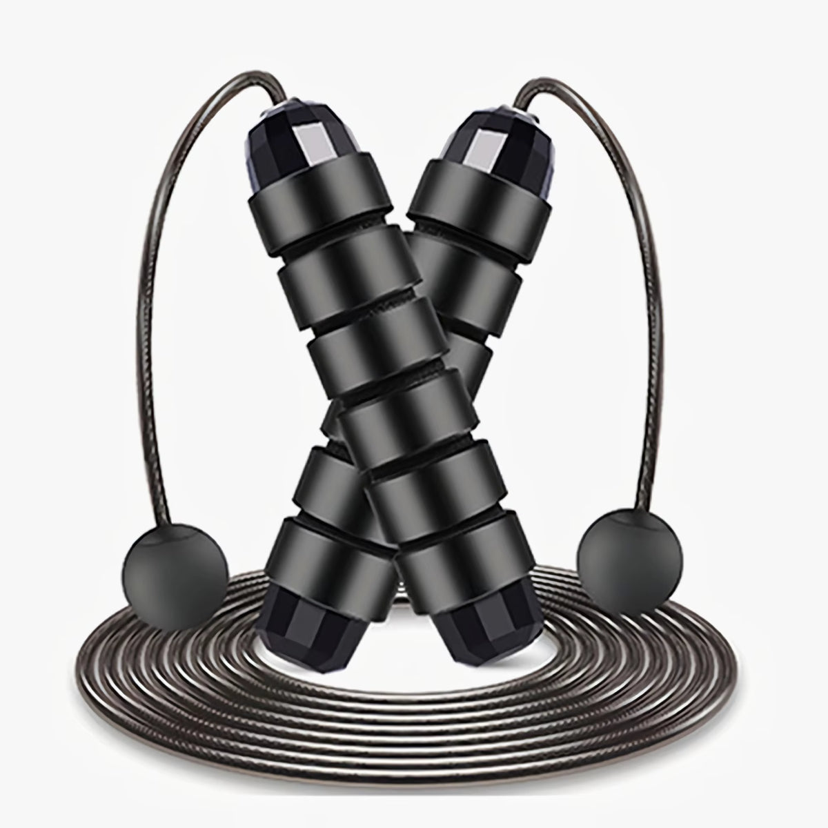 With Ball Bearings Adjustable Tangle-Free Speed Wire Jump Rope Workout with Foam Handles for Fitness Home Workouts and Slim Body