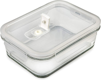 5 Pack 30Oz Glass Containers with Lids - 1 Compartment | Borosilicate Glass Meal Prep Containers - Airtight Leak-Resistant Lids, Microwave, Oven & Freezer Safe (5-Pack, 30 Oz)