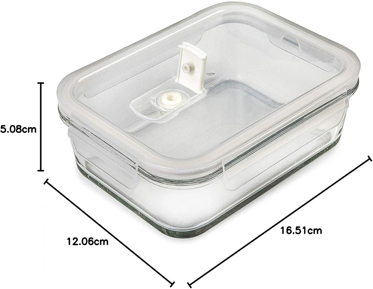 5 Pack 30Oz Glass Containers with Lids - 1 Compartment | Borosilicate Glass Meal Prep Containers - Airtight Leak-Resistant Lids, Microwave, Oven & Freezer Safe (5-Pack, 30 Oz)