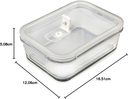 5 Pack 30Oz Glass Containers with Lids - 1 Compartment | Borosilicate Glass Meal Prep Containers - Airtight Leak-Resistant Lids, Microwave, Oven & Freezer Safe (5-Pack, 30 Oz)