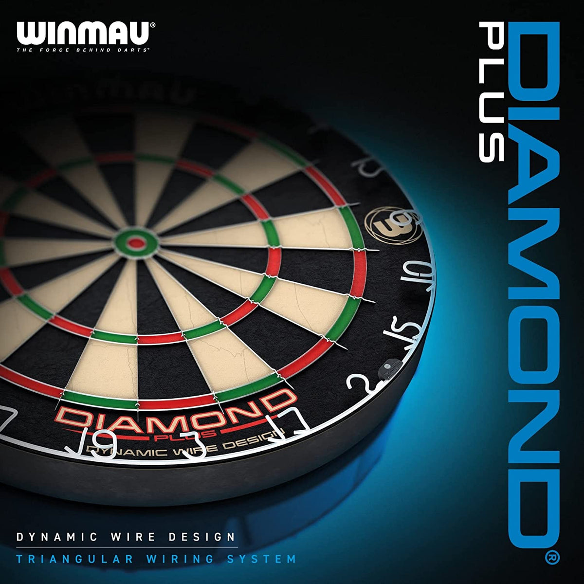 |Diamond plus Dart Board, Cabinet Set or Surround Set | Professional  Dart Board | Staple-Free Bullseye | Angled Wiring Reduces Bounce-Outs