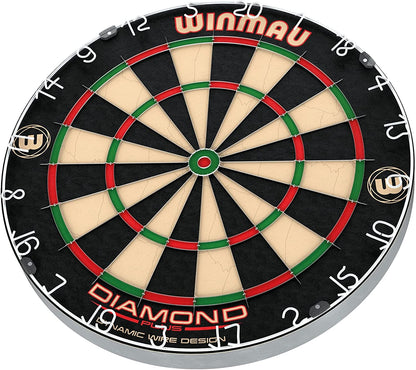 |Diamond plus Dart Board, Cabinet Set or Surround Set | Professional  Dart Board | Staple-Free Bullseye | Angled Wiring Reduces Bounce-Outs