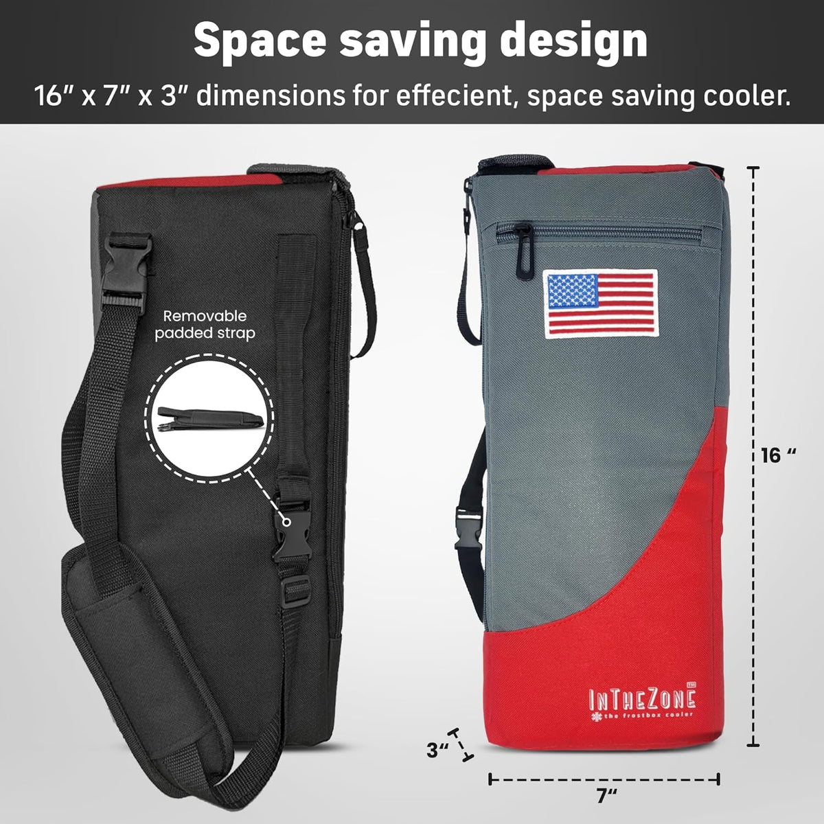 Insulated Slim Golf Bag Cooler with Ice Pack | Discreet Design. Frostbox Holds 6 Cans. Perfect for Golf, Camping, Fishing, Hiking, Beach & Travel. Stays Cold for Hours