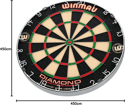 |Diamond plus Dart Board, Cabinet Set or Surround Set | Professional  Dart Board | Staple-Free Bullseye | Angled Wiring Reduces Bounce-Outs