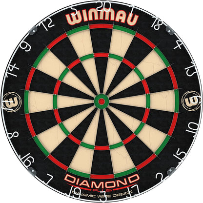 |Diamond plus Dart Board, Cabinet Set or Surround Set | Professional  Dart Board | Staple-Free Bullseye | Angled Wiring Reduces Bounce-Outs