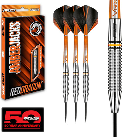 Darts | Amberjack | Steel Tip | Tungsten Darts Set | 22G - 30G | 90% Tungsten Darts Set | Darts Accessories: Dart Flights & Dart Stems | 22G, 23G, 24G, 25G, 26G, 27G, 28G, 30G