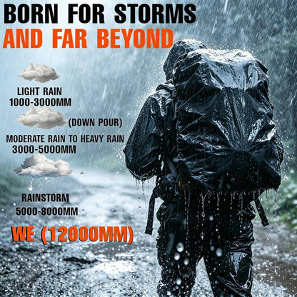 12000Mm Waterproof Backpack Rain Cover for Hiking Camping Travel | 12000Mm Ultra-Waterproof, Upgraded Ultra-Strong Multilayer Fabric, Antislip Cross-Buckle Strap, for Outdoor Commuting School
