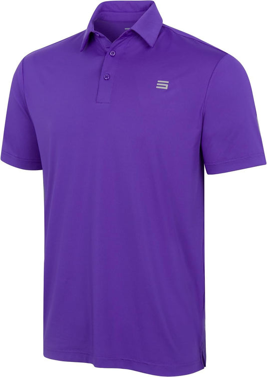 Golf Shirts for Men - Dry Fit Short-Sleeve Polo, Athletic Casual Collared T-Shirt