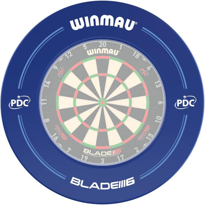 | Blade 6 | PDC Endorsed | Dart Board Surround Ring | Blue | Wall Protector from Stray Darts | Fits All Boards Including Blade Series | Professional Darts Accessories